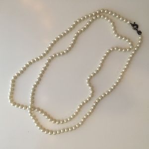 J.Crew Double Wrap Pearl Necklace